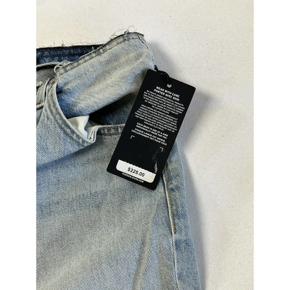 Hudson Jeans Womens Size 25 Sloane Distressed Denim Blue Jean Raw Hem Skirt NWT - Picture 3 of 7